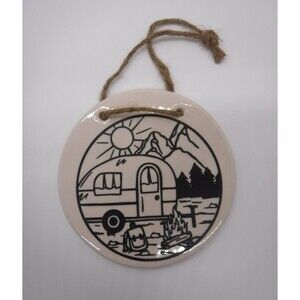Ceramic Sign Camping